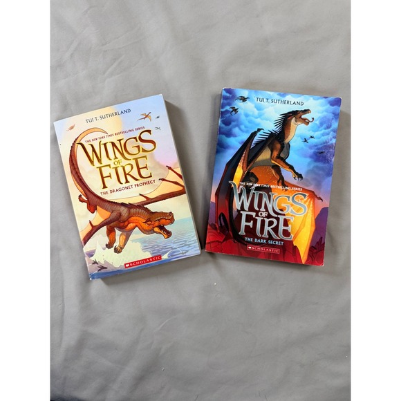 Scholastic Other - Wings of Fire Book Lot 1 & 4 The Dragonet Prophecy The Dark Secret Sutherland